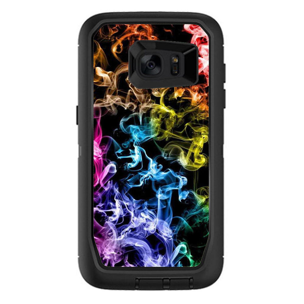  Colorful Smoke Blowing Otterbox Defender Samsung Galaxy S7 Edge Skin