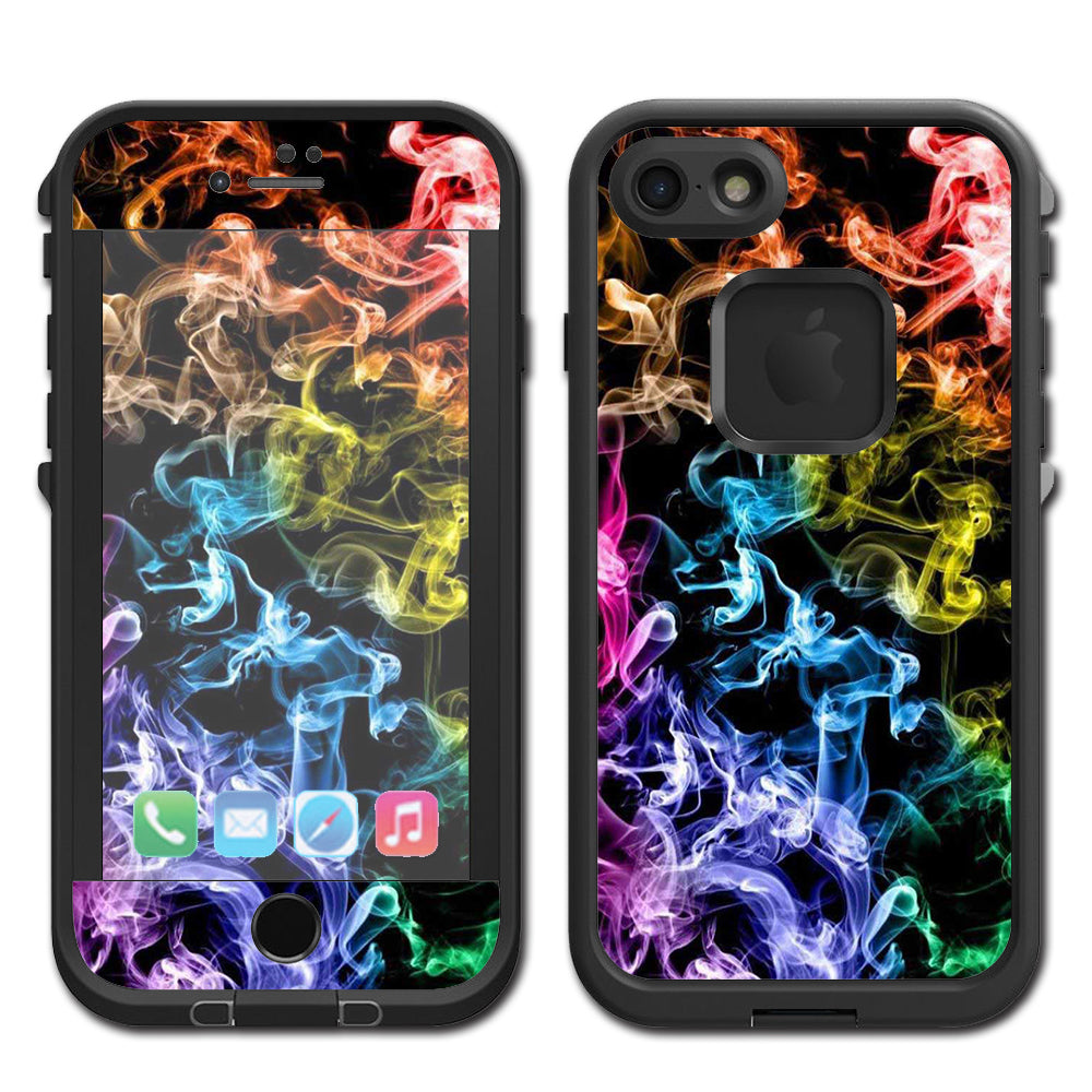  Colorful Smoke Blowing Lifeproof Fre iPhone 7 or iPhone 8 Skin