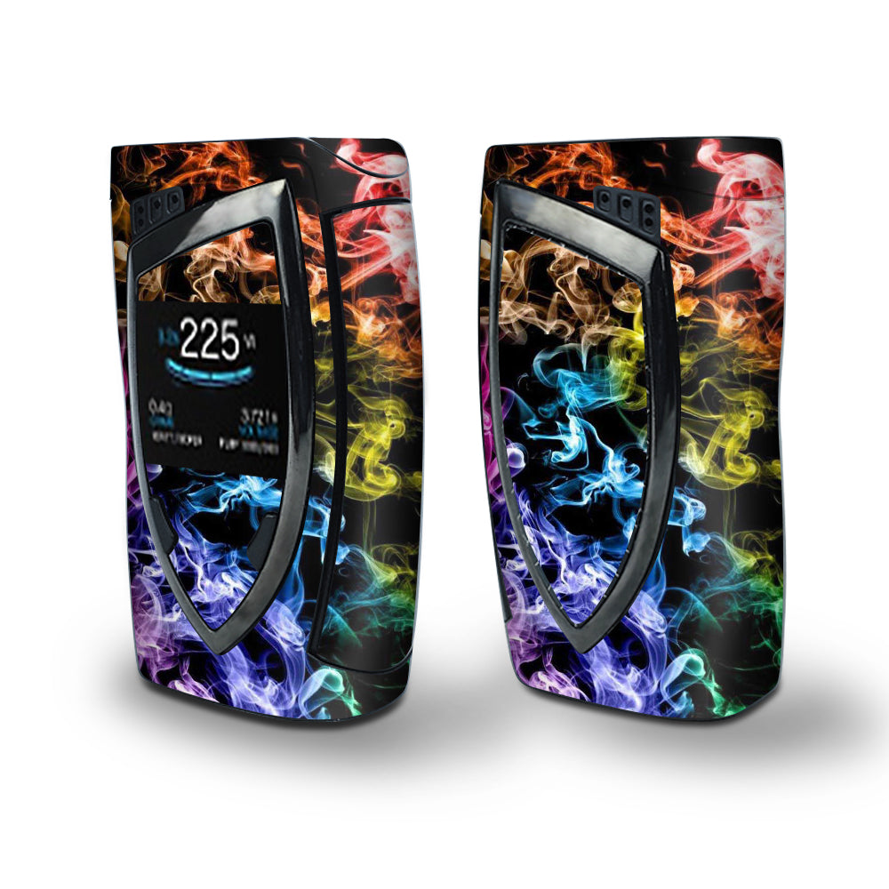 Skin Decal Vinyl Wrap for Smok Devilkin Kit 225w Vape (includes TFV12 Prince Tank Skins) skins cover/ Colorful smoke blowing