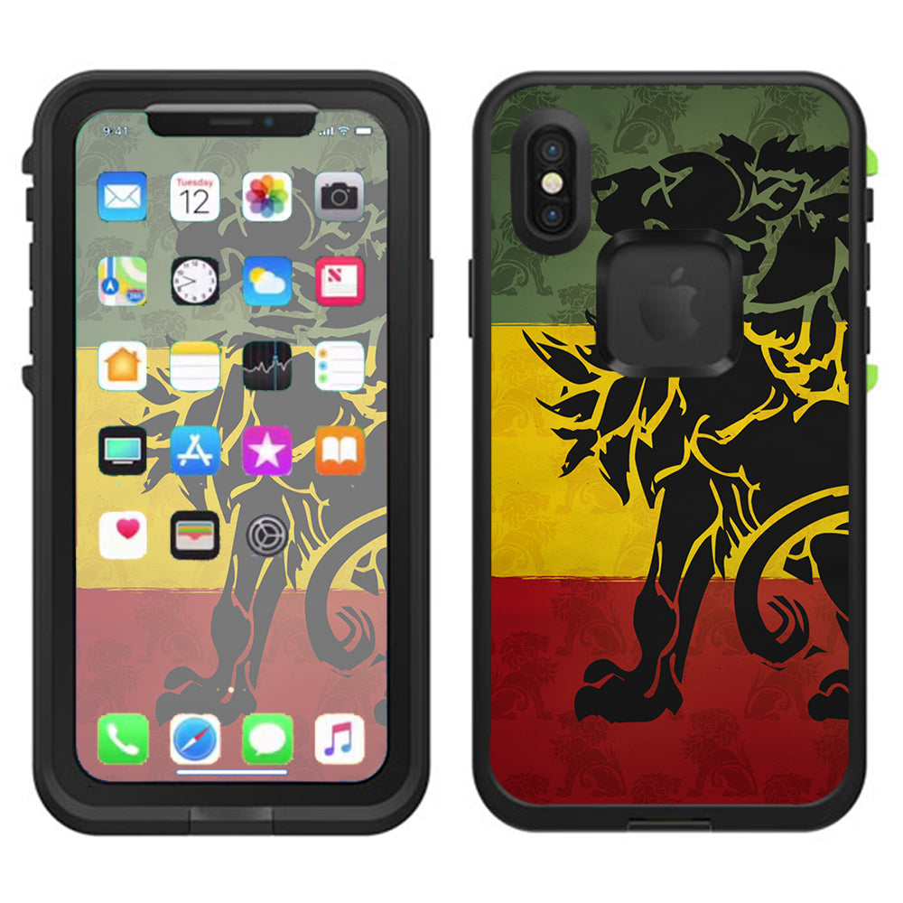  Rasta Lion Africa Lifeproof Fre Case iPhone X Skin