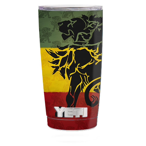  Rasta Lion Africa Yeti 20oz Rambler Tumbler Skin