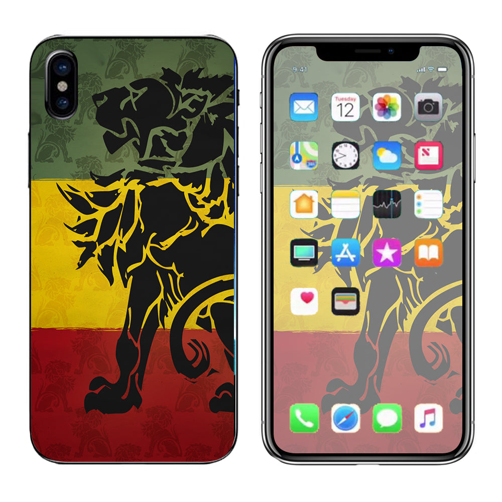  Rasta Lion Africa Apple iPhone X Skin