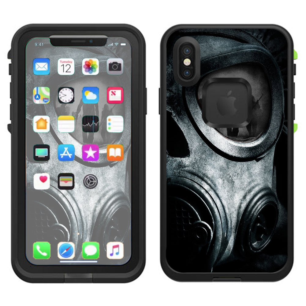  Gas Mask War Apocolypse Lifeproof Fre Case iPhone X Skin