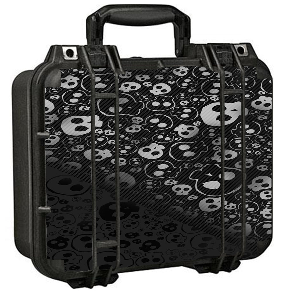  Skulls Pattern Denim Look Pelican Case 1400 Skin