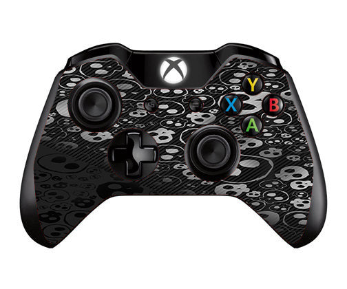 Skulls Pattern Denim Look Microsoft Xbox One Controller Skin