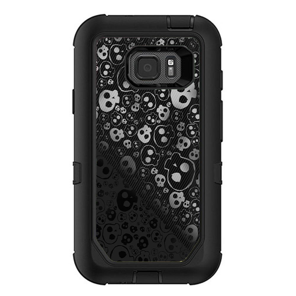  Skulls Pattern Denim Look Otterbox Defender Samsung Galaxy S7 Active Skin