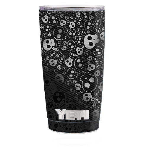  Skulls Pattern Denim Look Yeti 20oz Rambler Tumbler Skin