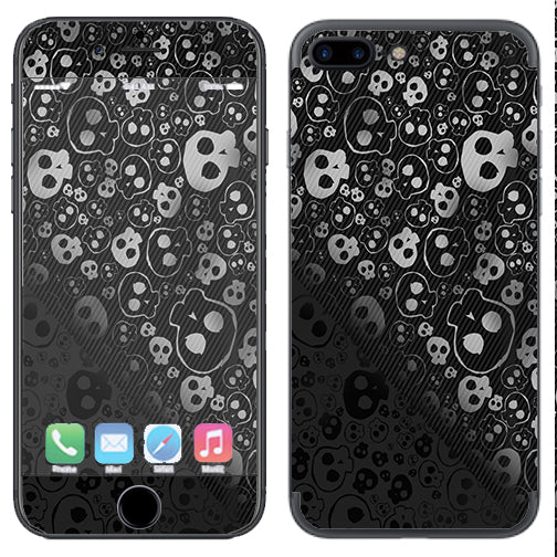  Skulls Pattern Denim Look Apple  iPhone 7+ Plus / iPhone 8+ Plus Skin