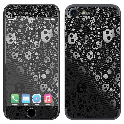  Skulls Pattern Denim Look Apple iPhone 7 or iPhone 8 Skin
