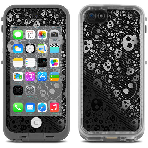  Skulls Pattern Denim Look Lifeproof Fre iPhone 5C Skin