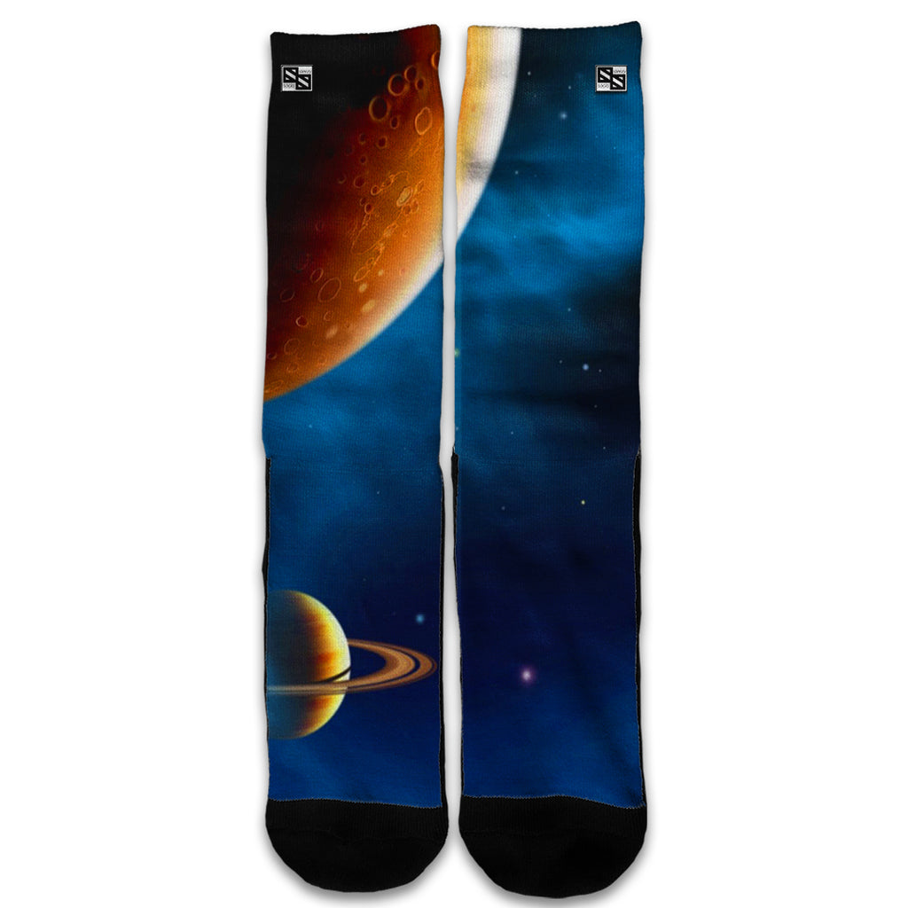  Planets Rings Outer Space Universal Socks