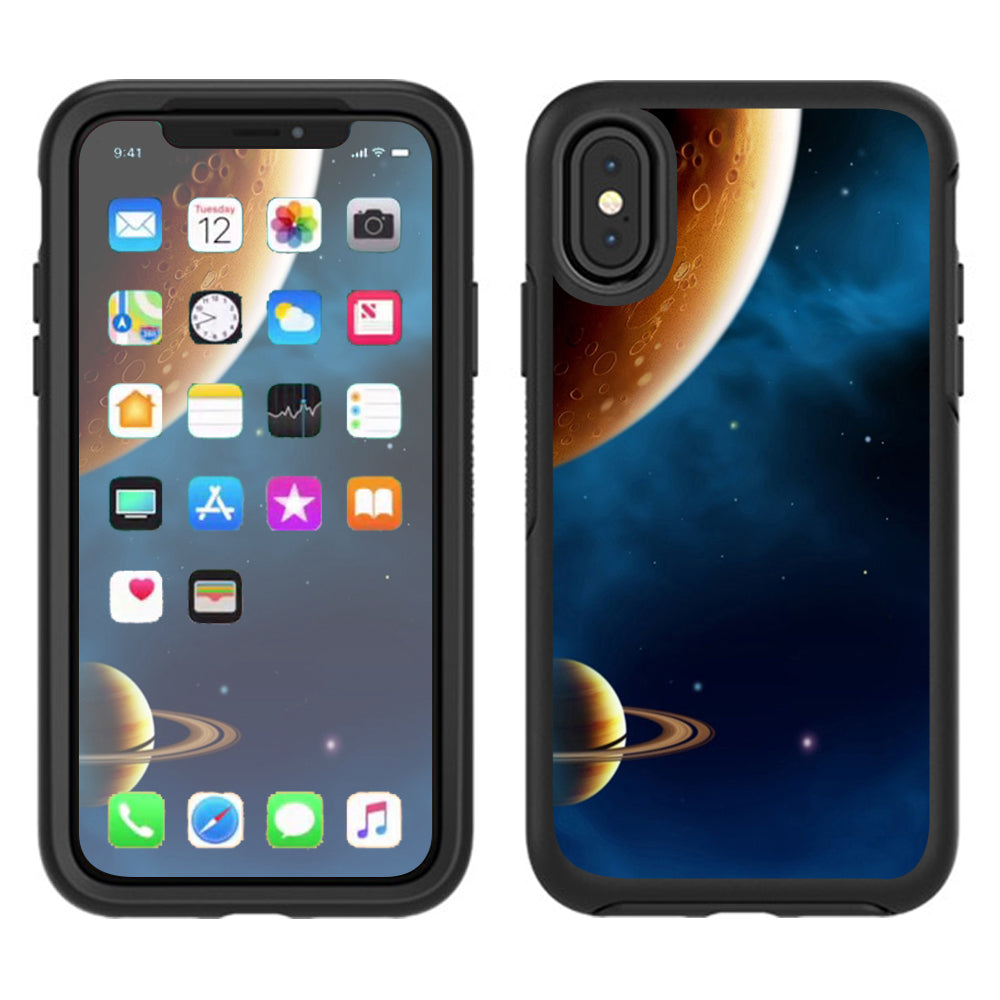  Planets Rings Outer Space Otterbox Defender Apple iPhone X Skin