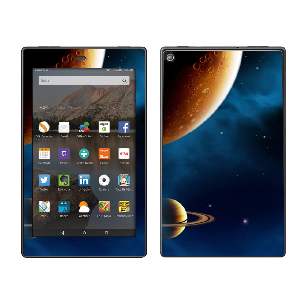  Planets Rings Outer Space Amazon Fire HD 8 Skin
