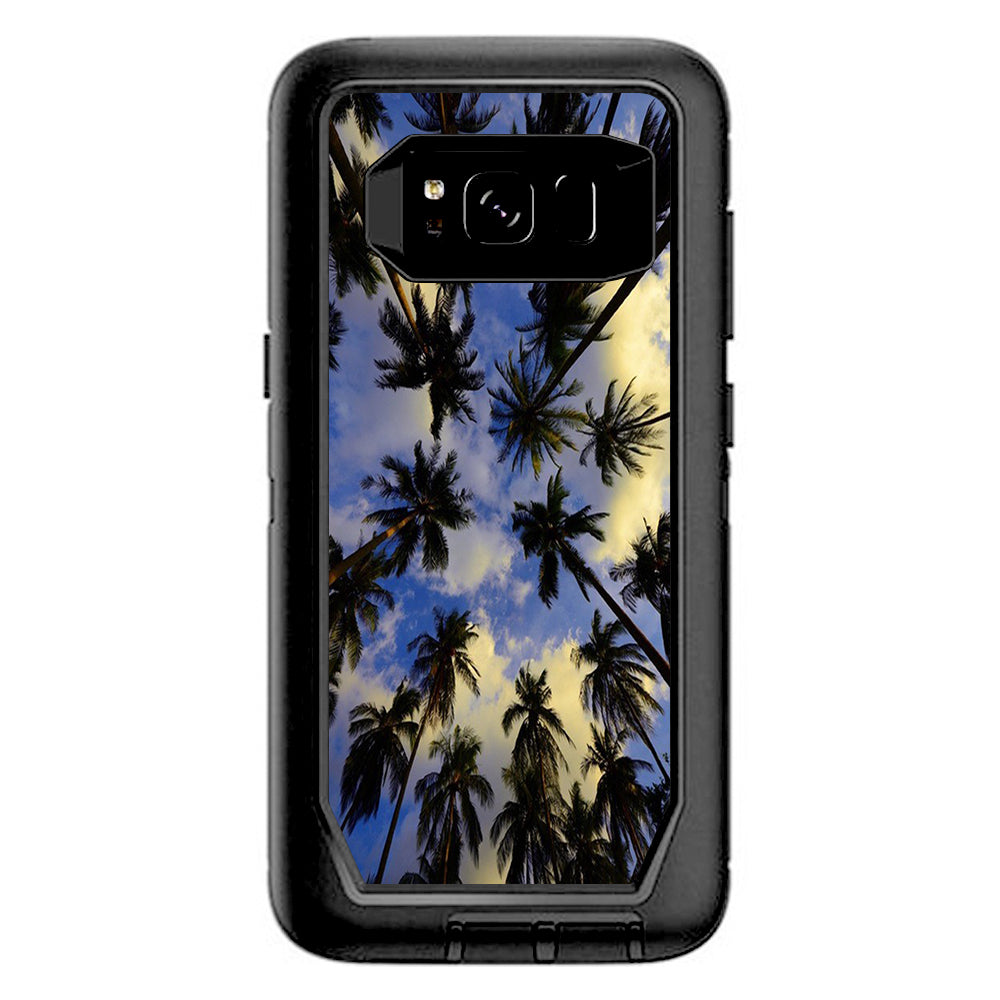  Palm Trees Miami Sky Cloud Otterbox Defender Samsung Galaxy S8 Skin