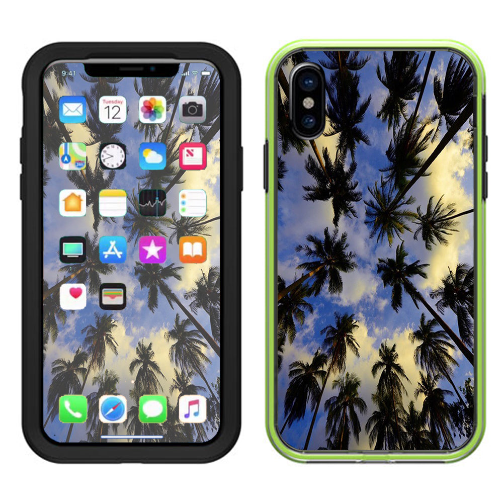  Palm Trees Miami Sky Cloud Lifeproof Slam Case iPhone X Skin