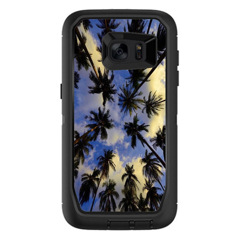  Palm Trees Miami Sky Cloud Otterbox Defender Samsung Galaxy S7 Edge Skin