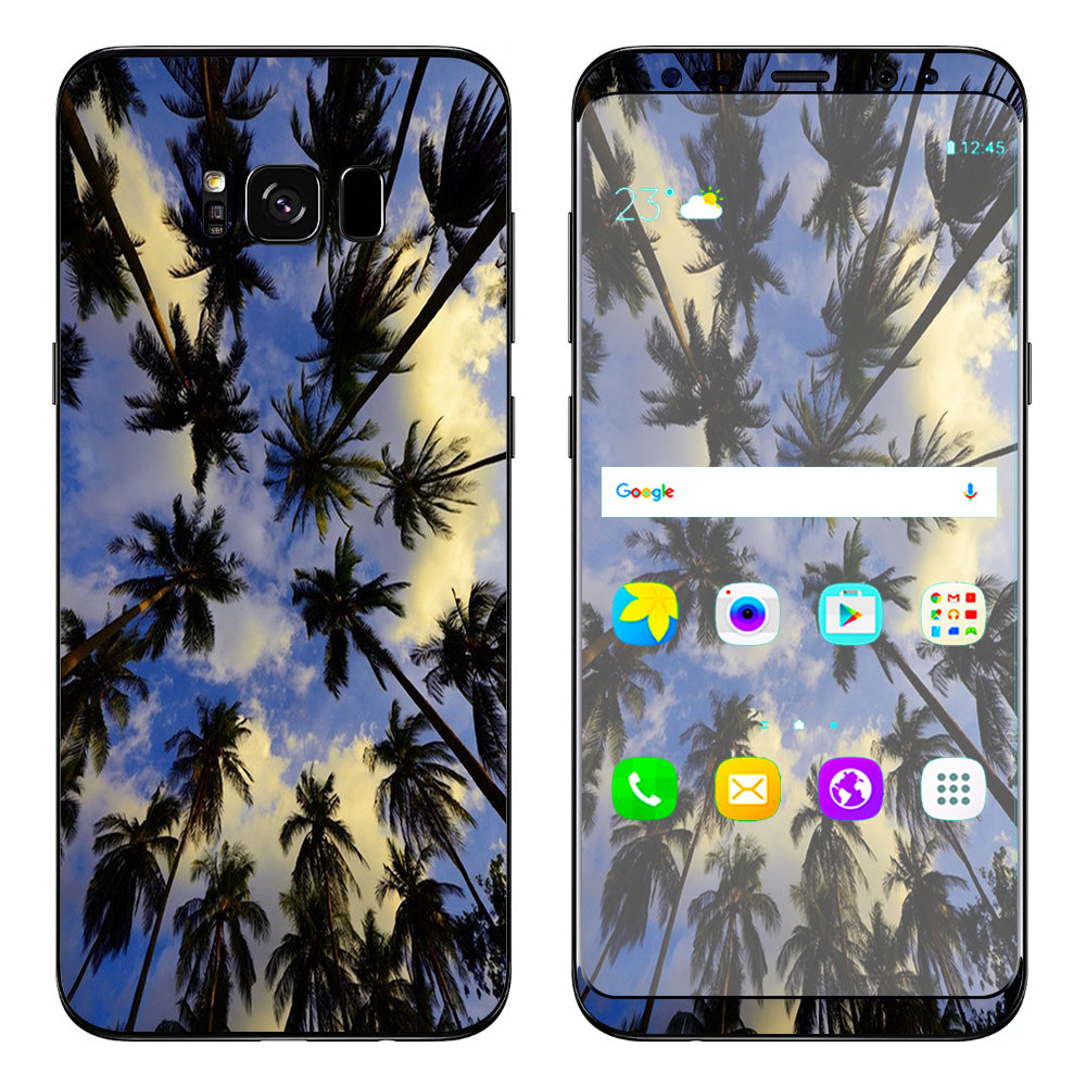  Palm Trees Miami Sky Cloud Samsung Galaxy S8 Skin