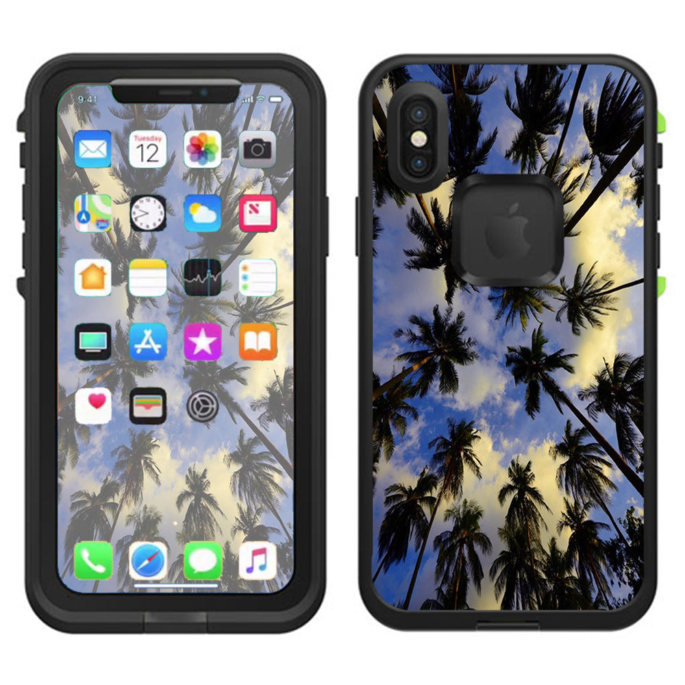  Palm Trees Miami Sky Cloud Lifeproof Fre Case iPhone X Skin