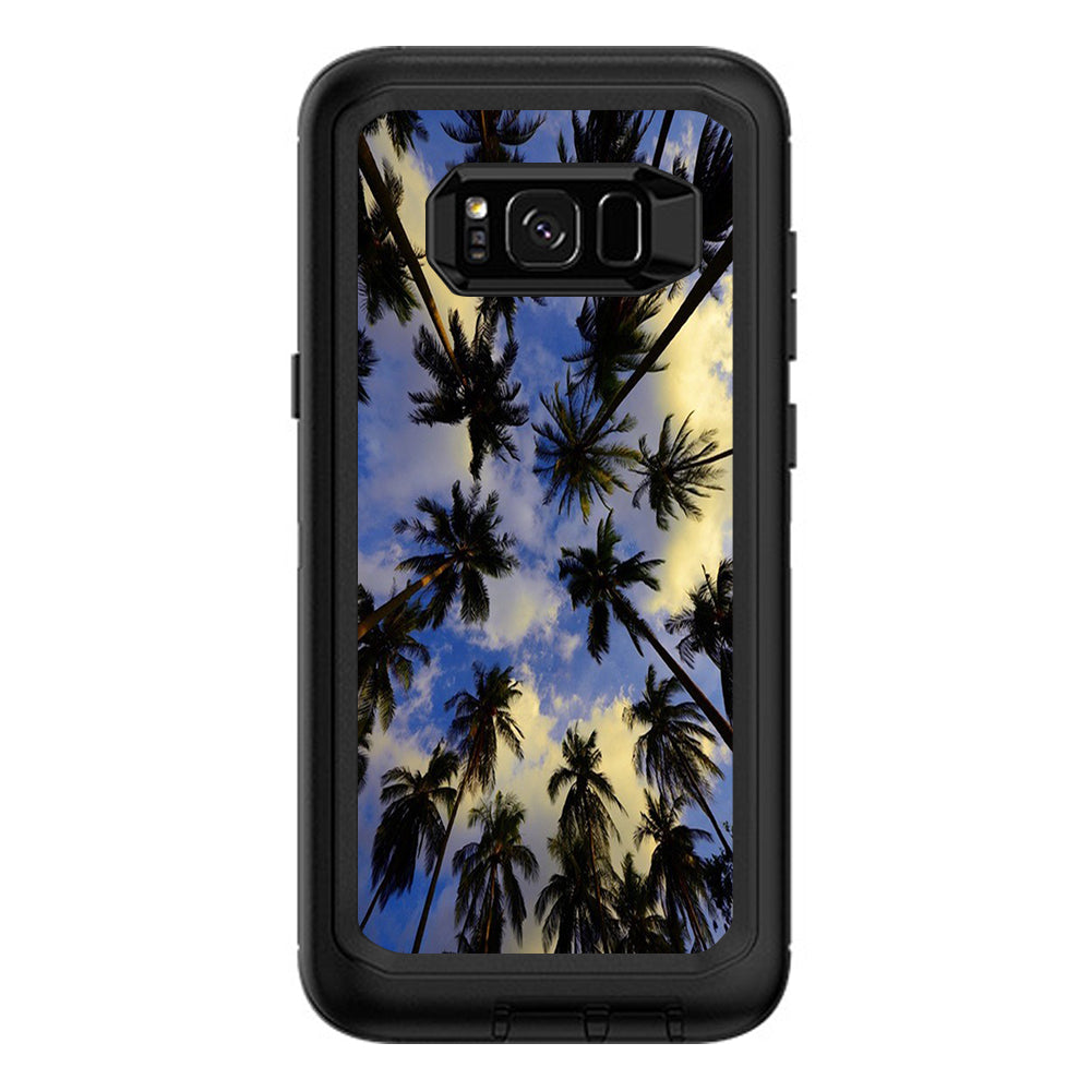  Palm Trees Miami Sky Cloud Otterbox Defender Samsung Galaxy S8 Plus Skin