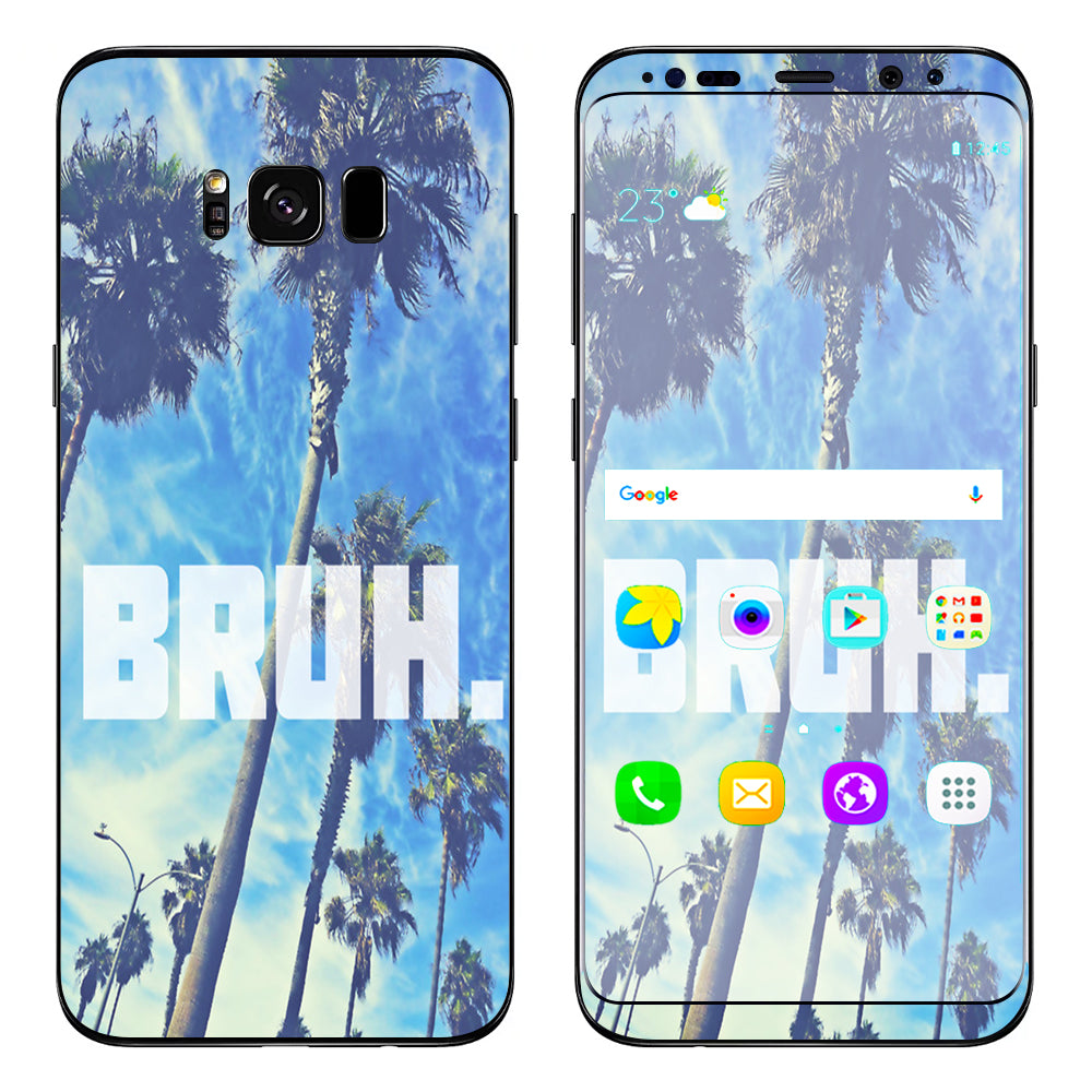  Bruh Palm Trees Samsung Galaxy S8 Skin