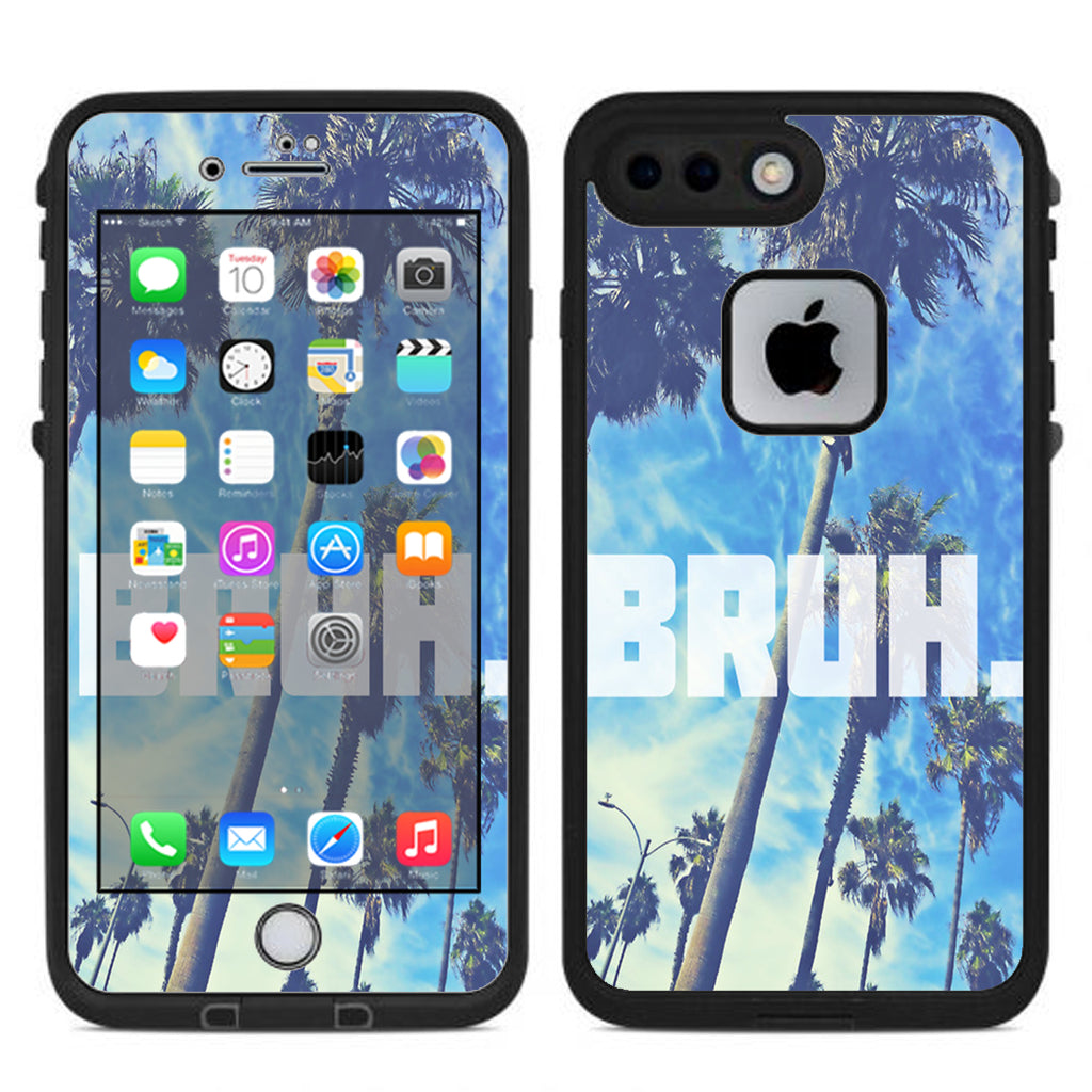  Bruh Palm Trees Lifeproof Fre iPhone 7 Plus or iPhone 8 Plus Skin