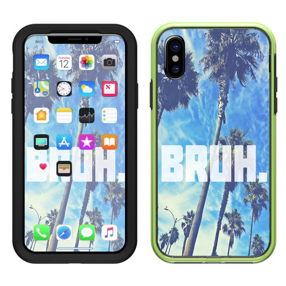 Bruh Palm Trees Lifeproof Slam Case iPhone X Skin