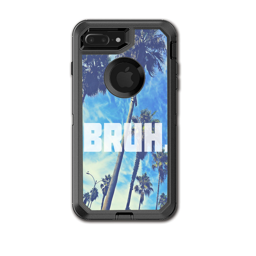  Bruh Palm Trees Otterbox Defender iPhone 7+ Plus or iPhone 8+ Plus Skin