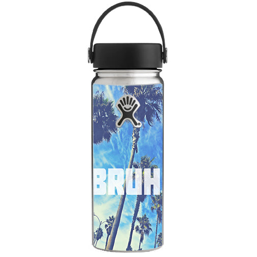  Bruh Palm Trees Hydroflask 18oz Wide Mouth Skin