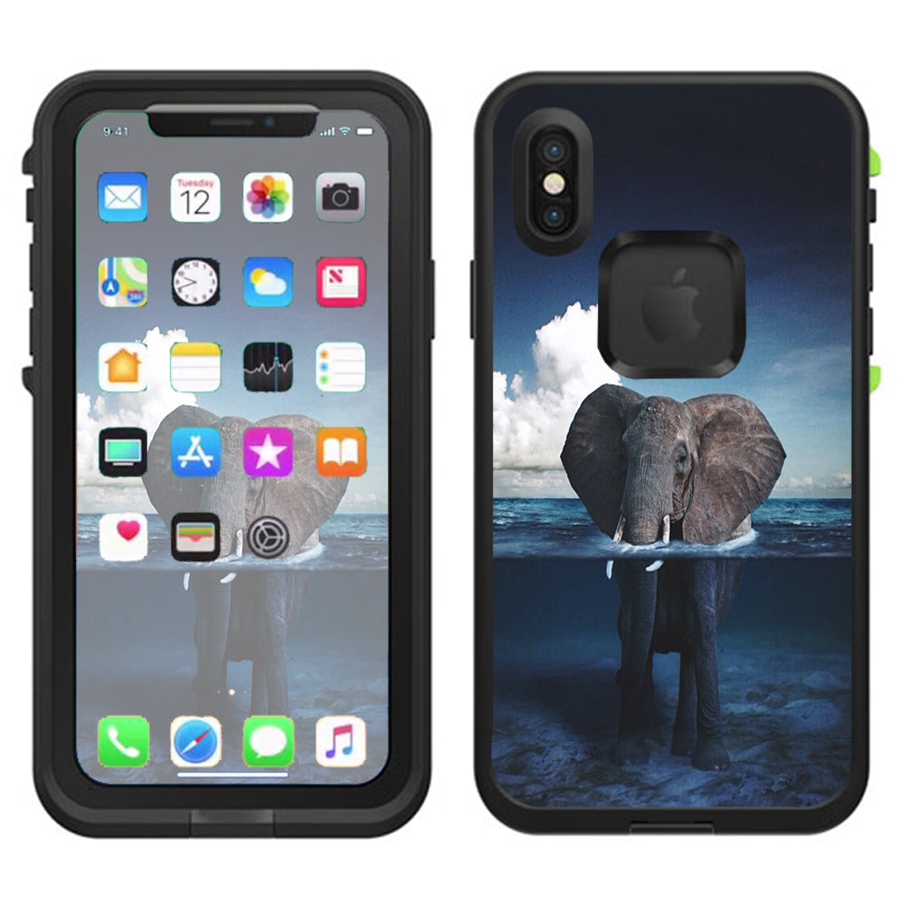  Elephant Under Water Lifeproof Fre Case iPhone X Skin