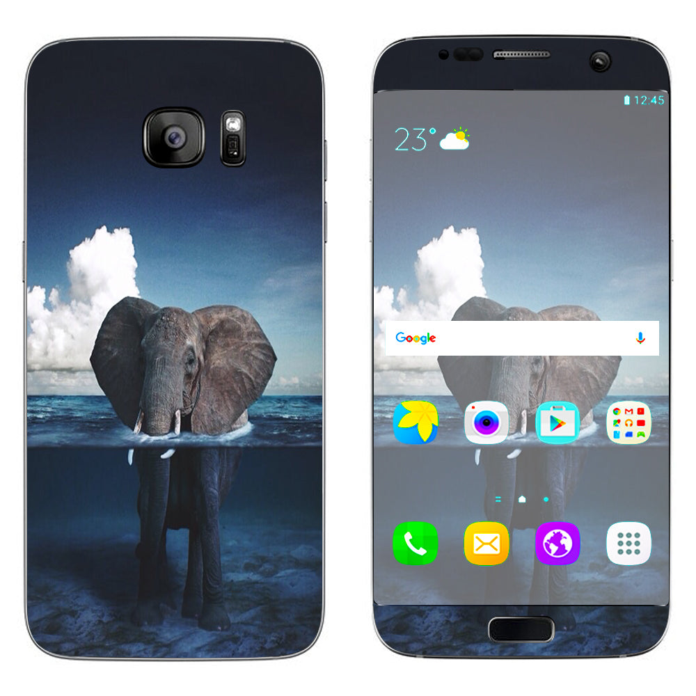  Elephant Under Water Samsung Galaxy S7 Edge Skin