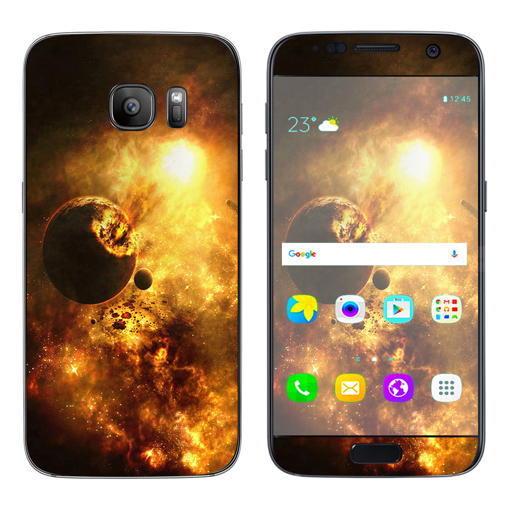  Atomic Clouds Space Planet Samsung Galaxy S7 Skin