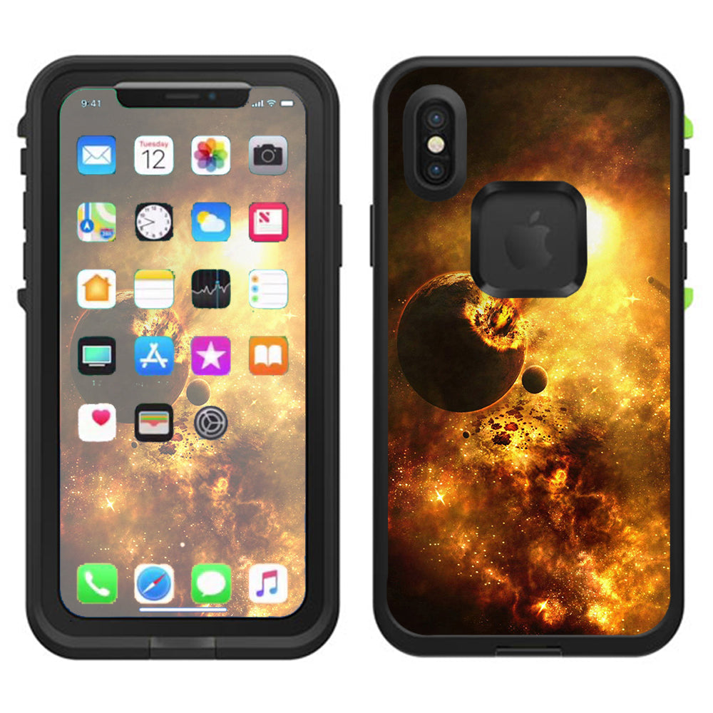  Atomic Clouds Space Planet Lifeproof Fre Case iPhone X Skin