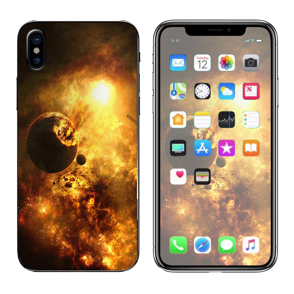  Atomic Clouds Space Planet Apple iPhone X Skin