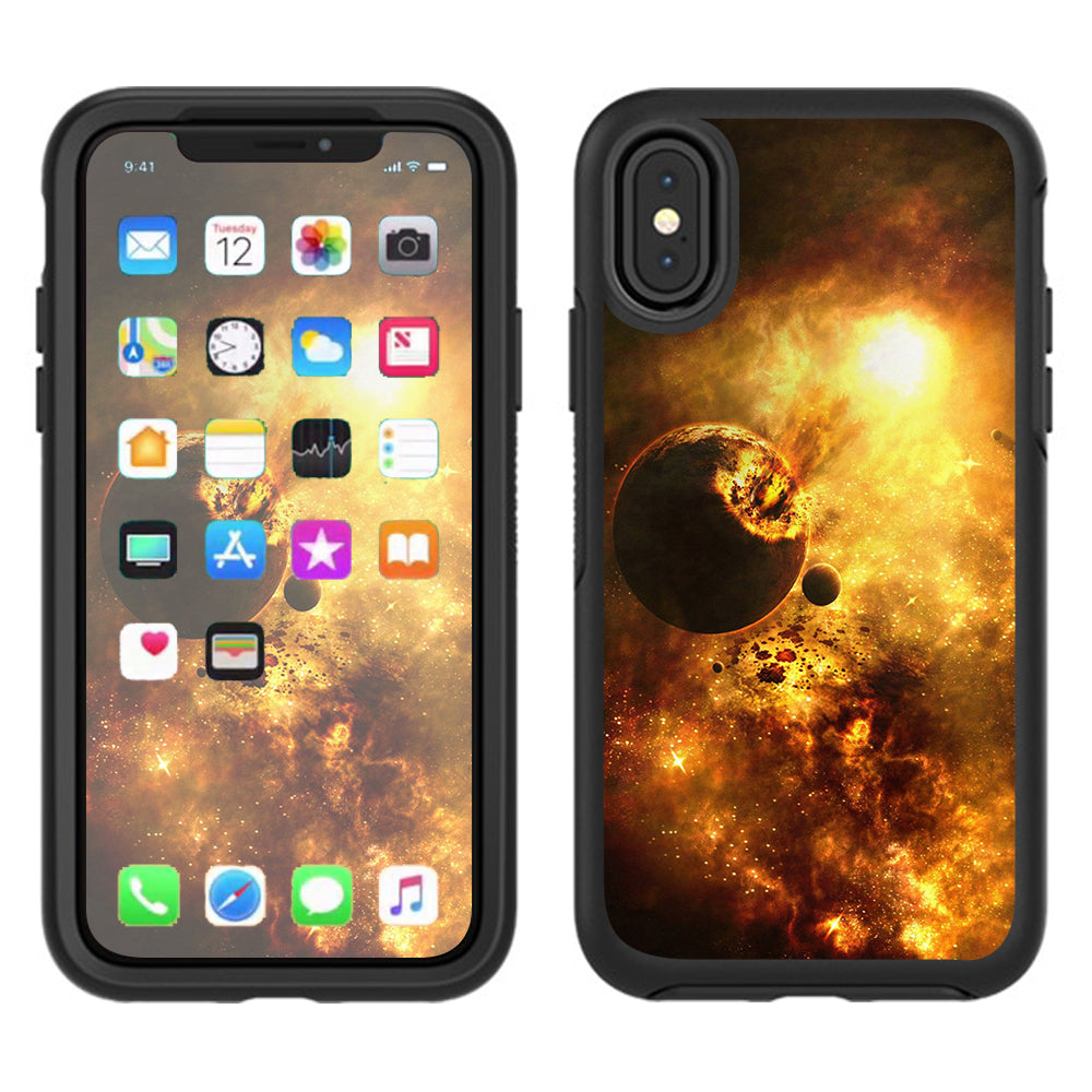  Atomic Clouds Space Planet Otterbox Defender Apple iPhone X Skin