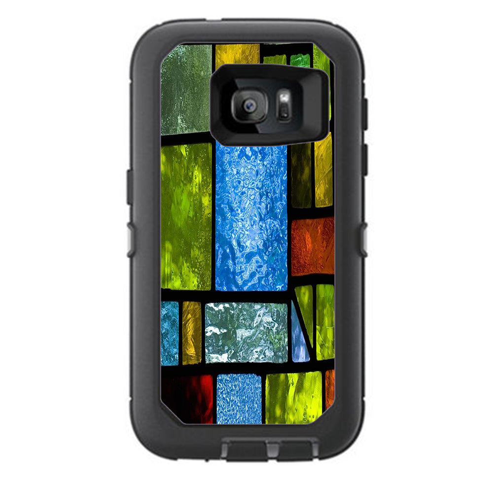  Colorful Stained Glass Otterbox Defender Samsung Galaxy S7 Skin