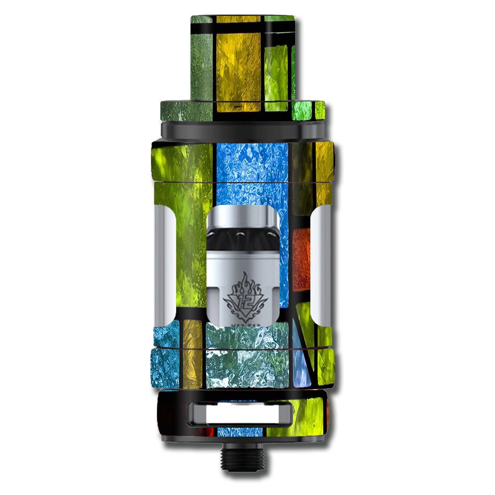  Colorful Stained Glass Smok TFV12 Tank Skin