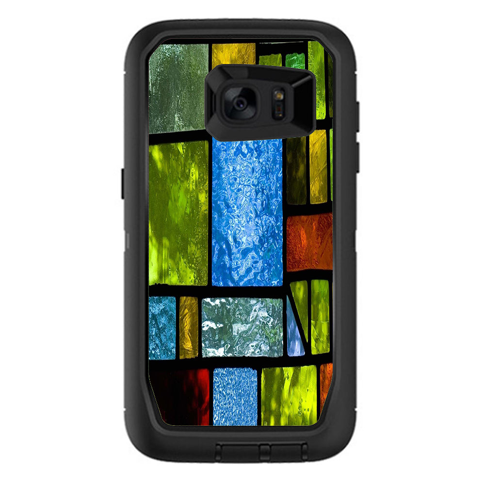  Colorful Stained Glass Otterbox Defender Samsung Galaxy S7 Edge Skin