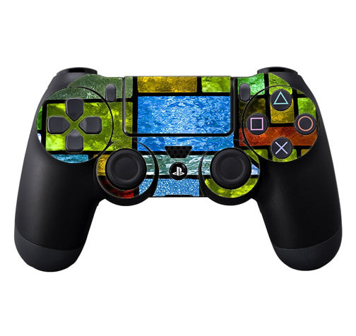  Colorful Stained Glass Sony Playstation PS4 Controller Skin