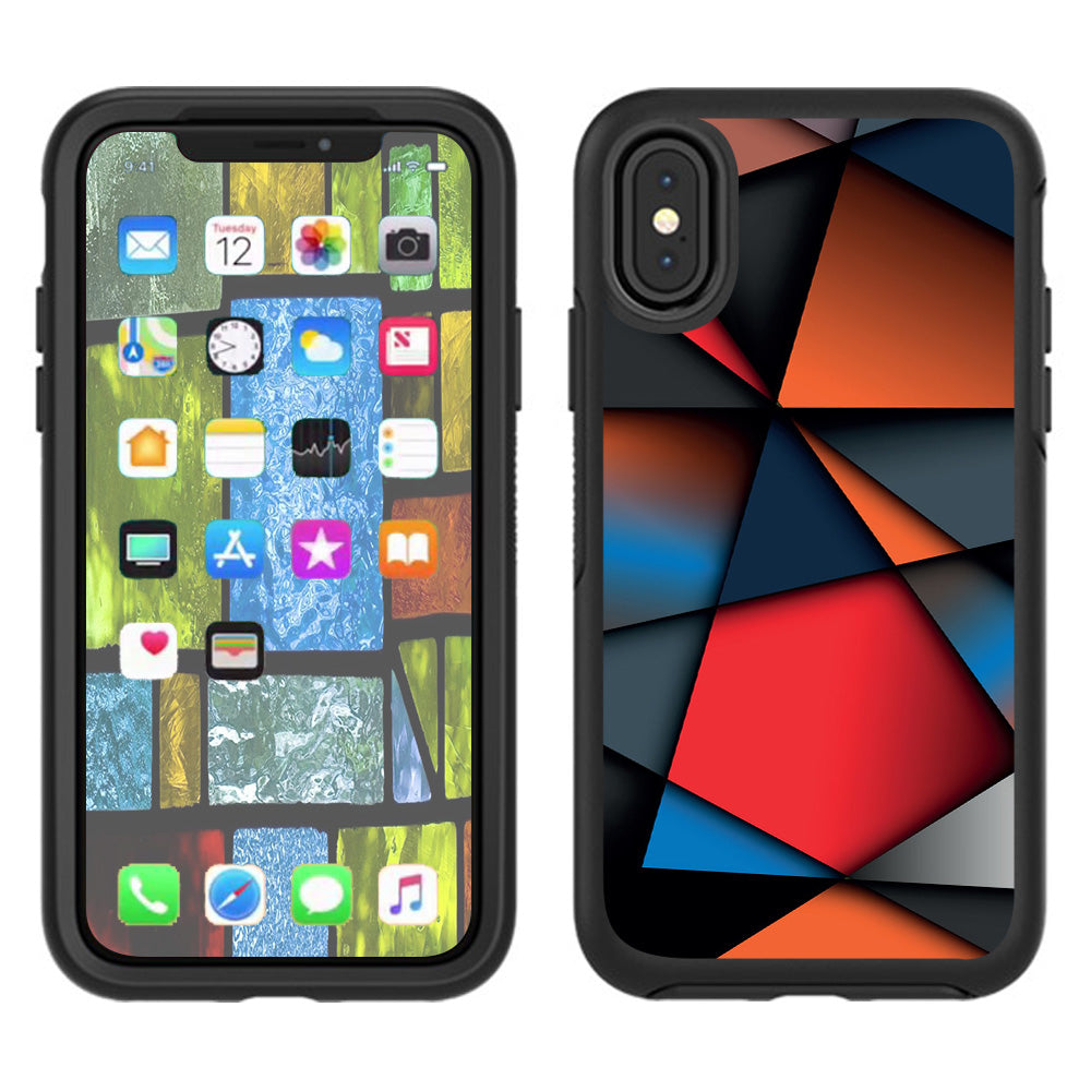  Colorful Stained Glass Otterbox Defender Apple iPhone X Skin
