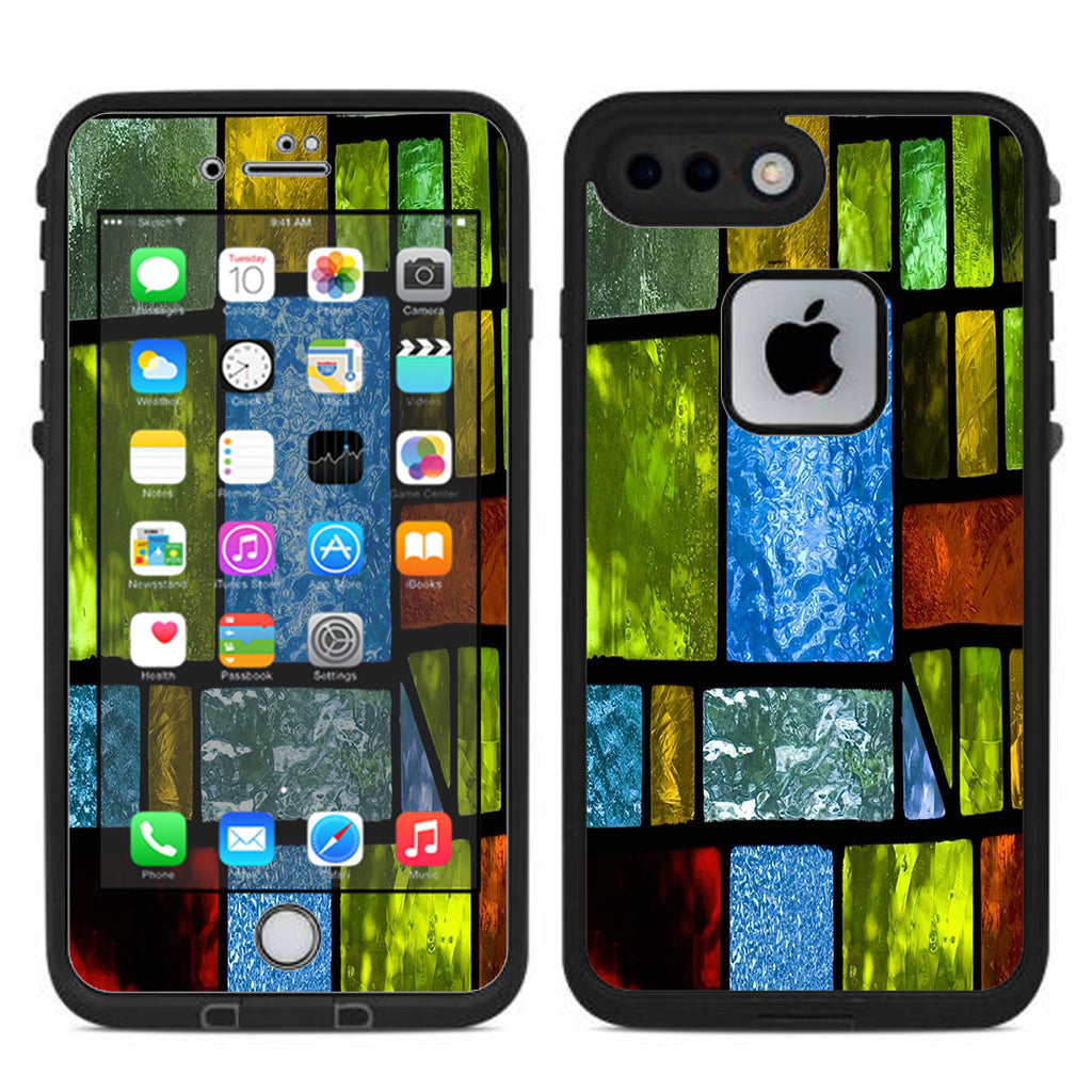  Colorful Stained Glass Lifeproof Fre iPhone 7 Plus or iPhone 8 Plus Skin