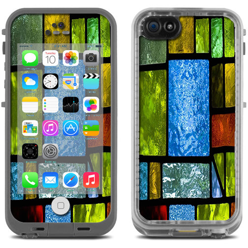  Colorful Stained Glass Lifeproof Fre iPhone 5C Skin