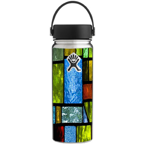  Colorful Stained Glass Hydroflask 18oz Wide Mouth Skin