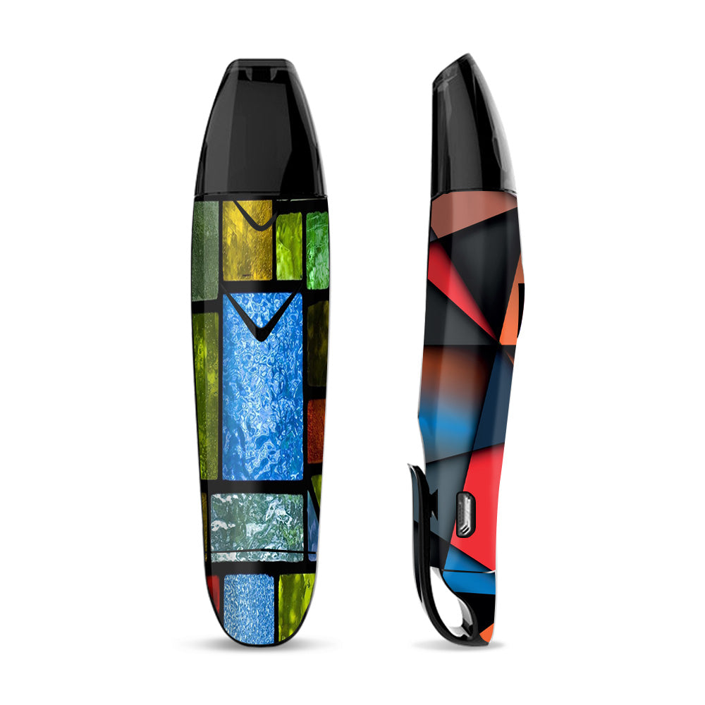Skin Decal Vinyl Wrap for Suorin Vagon  Vape / Colorful Stained Glass