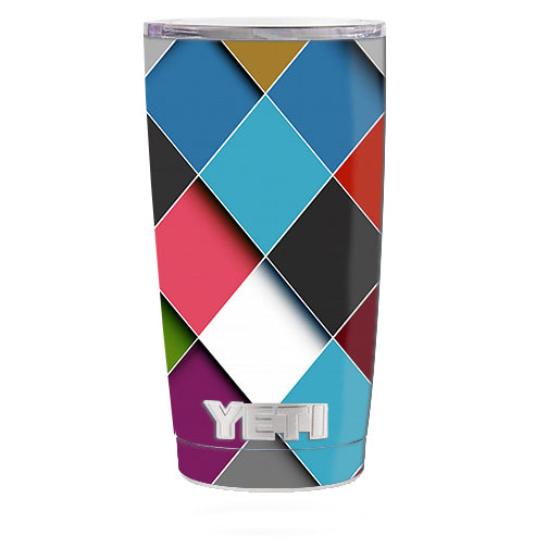  Colorful Geometry Pattern Yeti 20oz Rambler Tumbler Skin