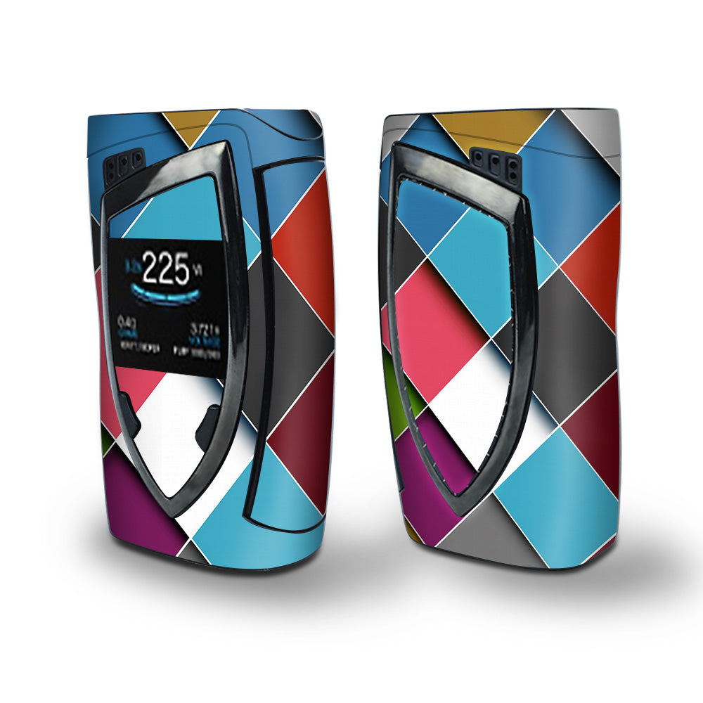 Skin Decal Vinyl Wrap for Smok Devilkin Kit 225w Vape (includes TFV12 Prince Tank Skins) skins cover/ Colorful Geometry Pattern