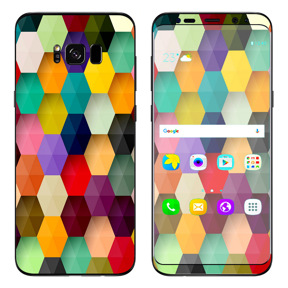  Colorful Geometry Honeycomb Samsung Galaxy S8 Plus Skin