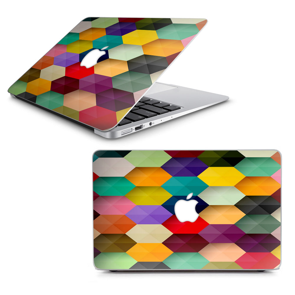  Colorful Geometry Honeycomb Macbook Air 13" A1369 A1466 Skin