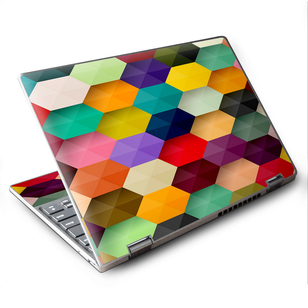  Colorful Geometry Honeycomb Lenovo Yoga 710 11.6" Skin