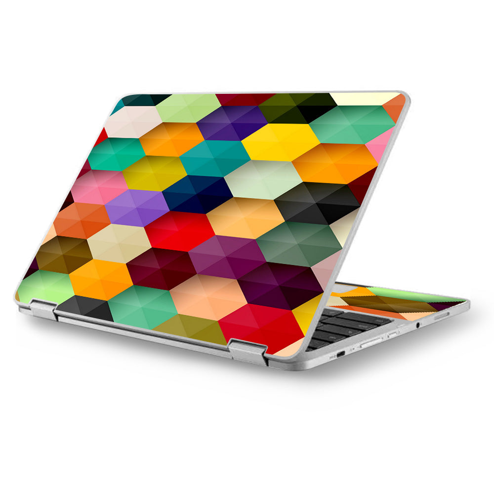  Colorful Geometry Honeycomb Asus Chromebook Flip 12.5" Skin
