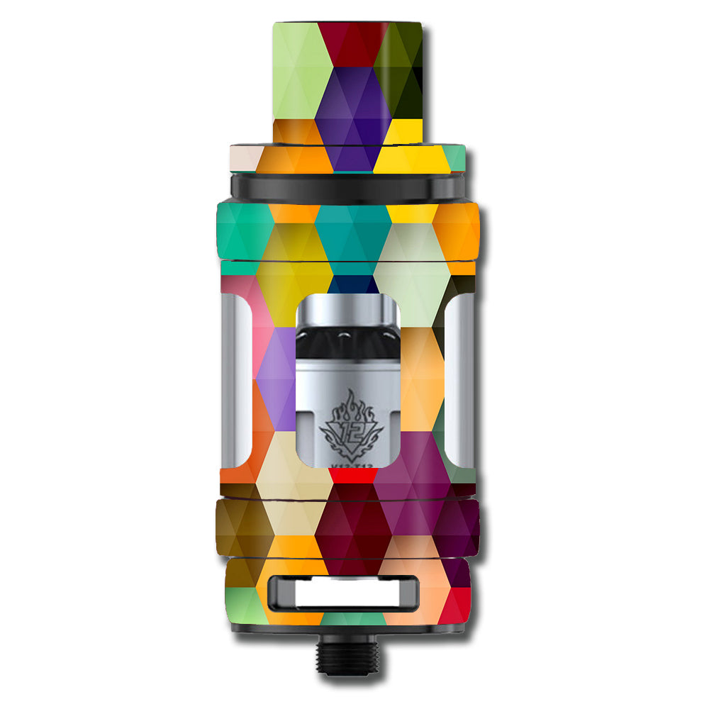  Colorful Geometry Honeycomb Smok TFV12 Tank Skin